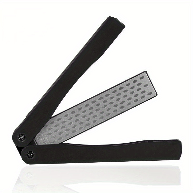 double sided folded pocket sharpener knife sharpening stone kitchen outdoor trekking survival barbecue portable tool details 4