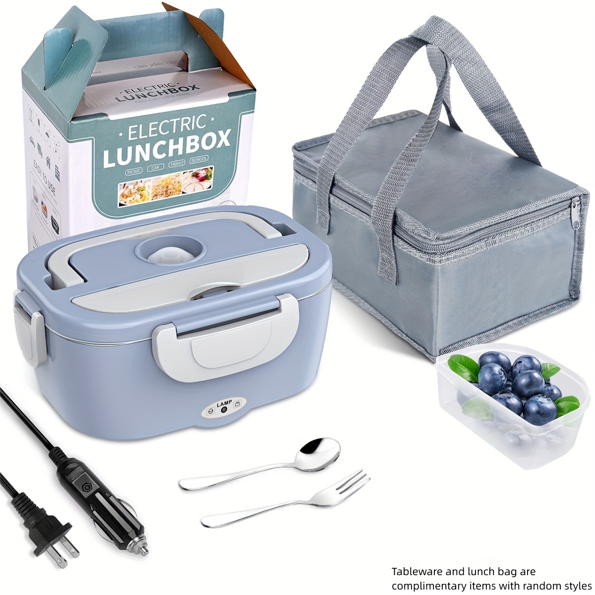 portable electric lunch box warmer leak proof removable stainless steel container 60w 1 5l 110v 12v 24v details 1