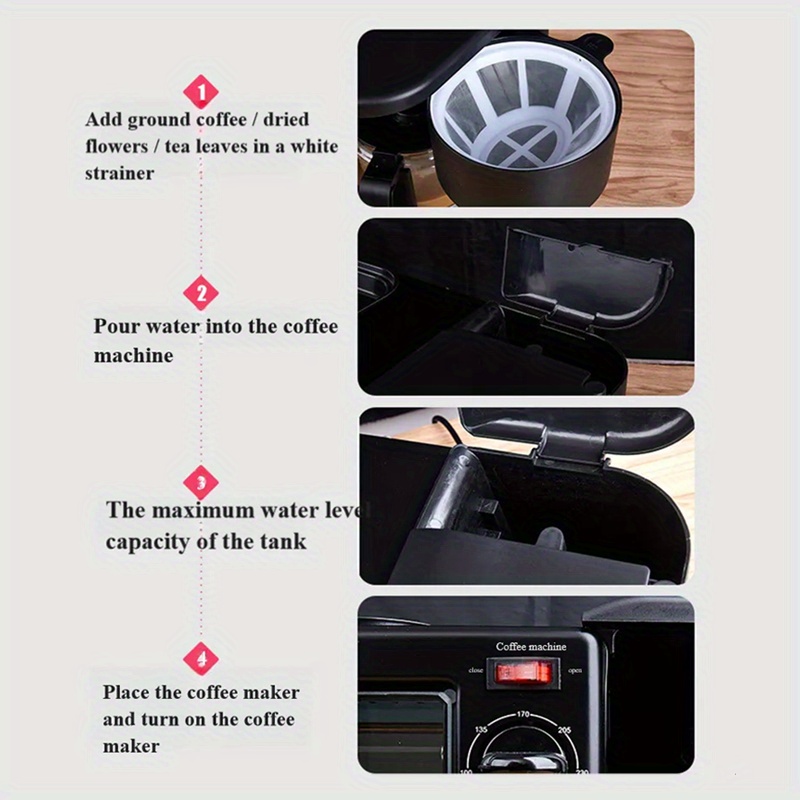eu plug 3 in 1 breakfast maker home mini electric oven bread maker multifunctional toaster sandwich maker mini oven details 3