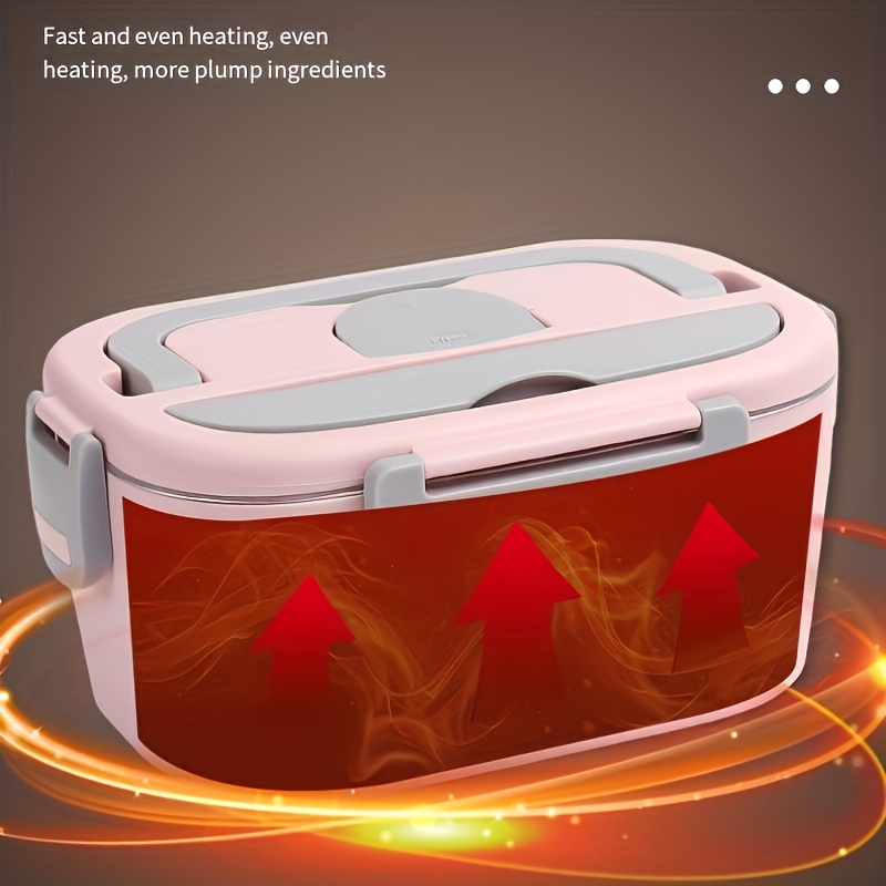 portable electric lunch box 2 in 1 insulation and heating lunch box with stainless steel liner 1 5l heating lunch box electric lunch box for car home use details 0