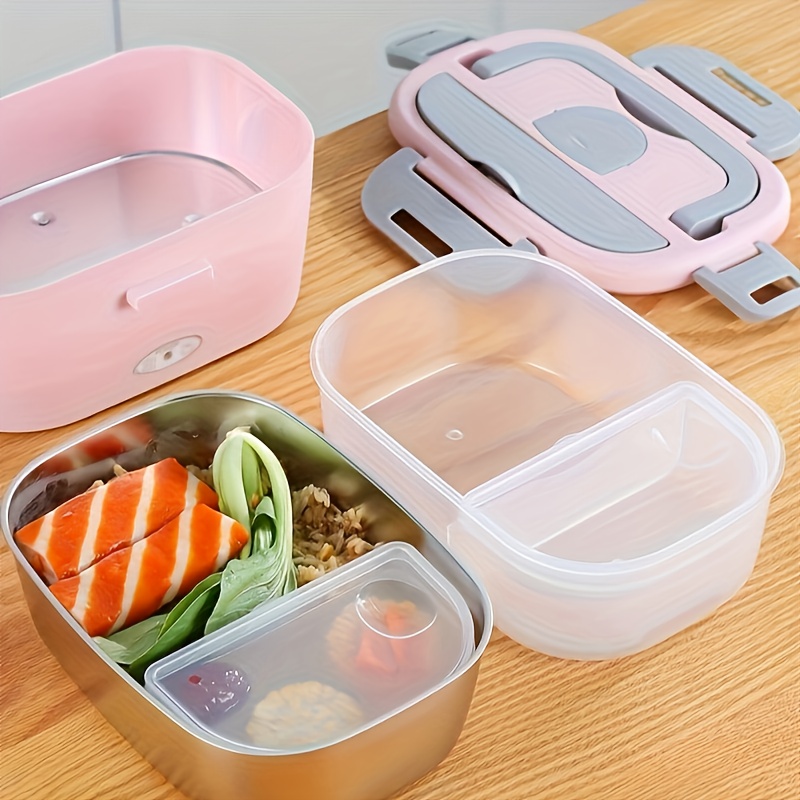 portable electric lunch box 2 in 1 insulation and heating lunch box with stainless steel liner 1 5l heating lunch box electric lunch box for car home use details 2