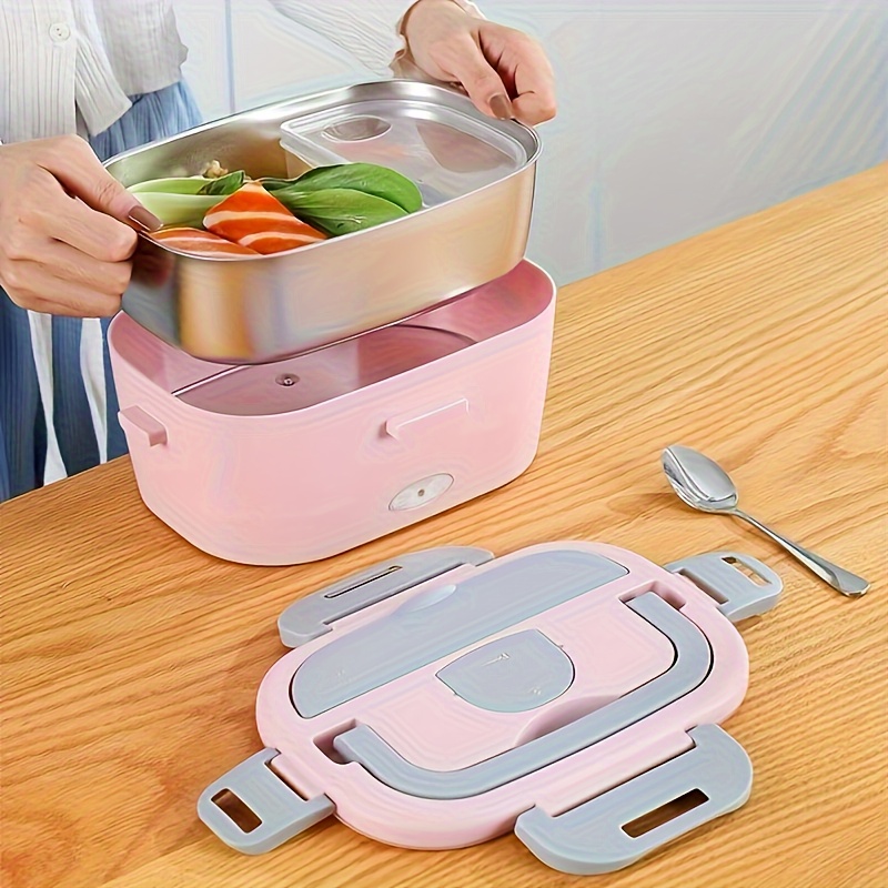 portable electric lunch box 2 in 1 insulation and heating lunch box with stainless steel liner 1 5l heating lunch box electric lunch box for car home use details 5