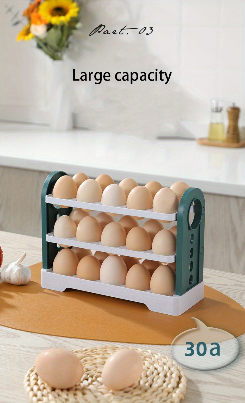 egg storage box refrigerator side door storage rack household reversible egg box kitchen storage box for egg preservation details 0