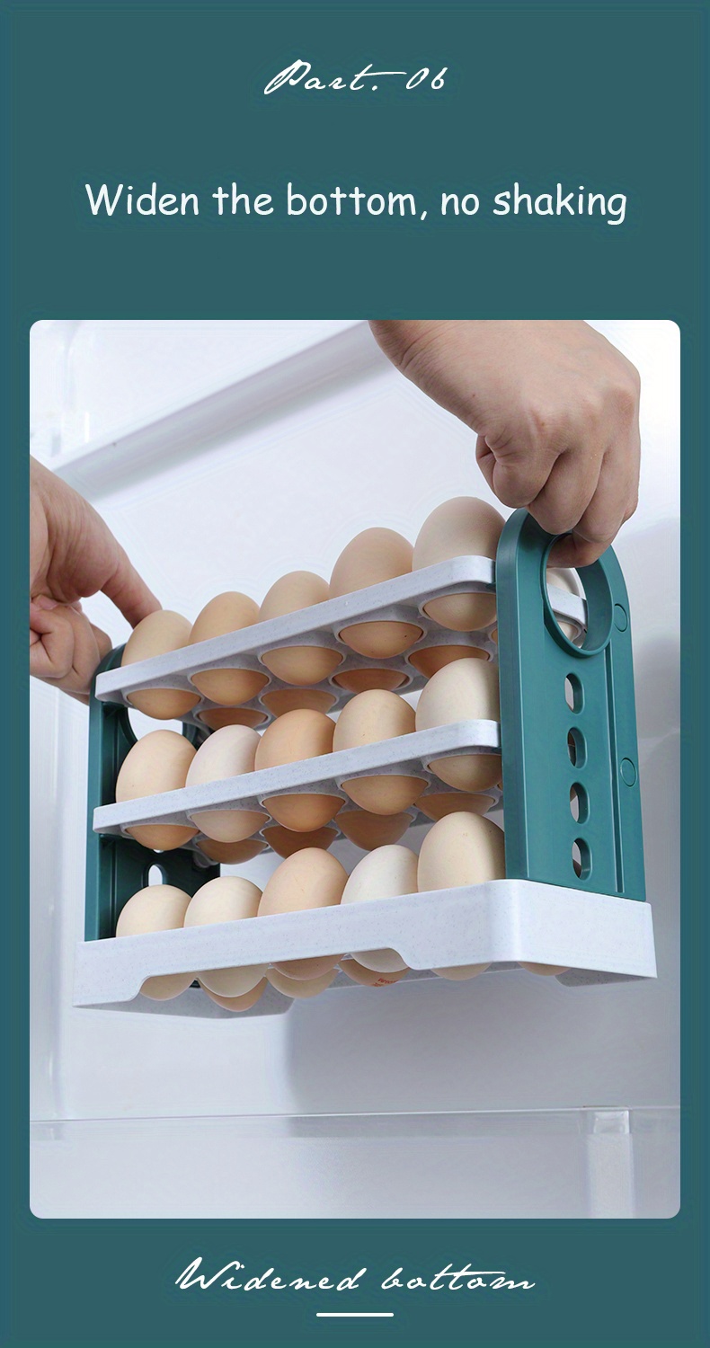 egg storage box refrigerator side door storage rack household reversible egg box kitchen storage box for egg preservation details 3