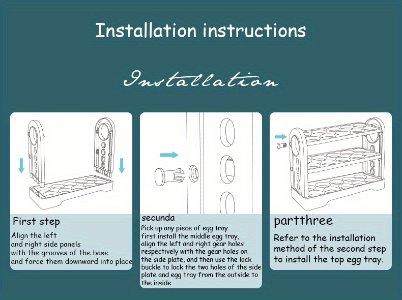 egg storage box refrigerator side door storage rack household reversible egg box kitchen storage box for egg preservation details 8