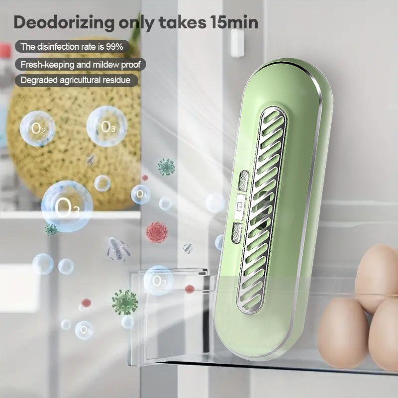 Mini Fridge Deodorizer, Portable Refrigerator Deodorizer,Reusable Refrigerator Odor Eliminator For Fridge,Type-C Charging,For Closet,Fridge,Wardrobe,Shoe Rack,Bathroom,Bedroom,Office,Home,Car,More Effective Than Baking Soda details 0