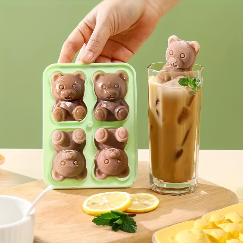 bear ice cube 4 grids ice mold for home details 2