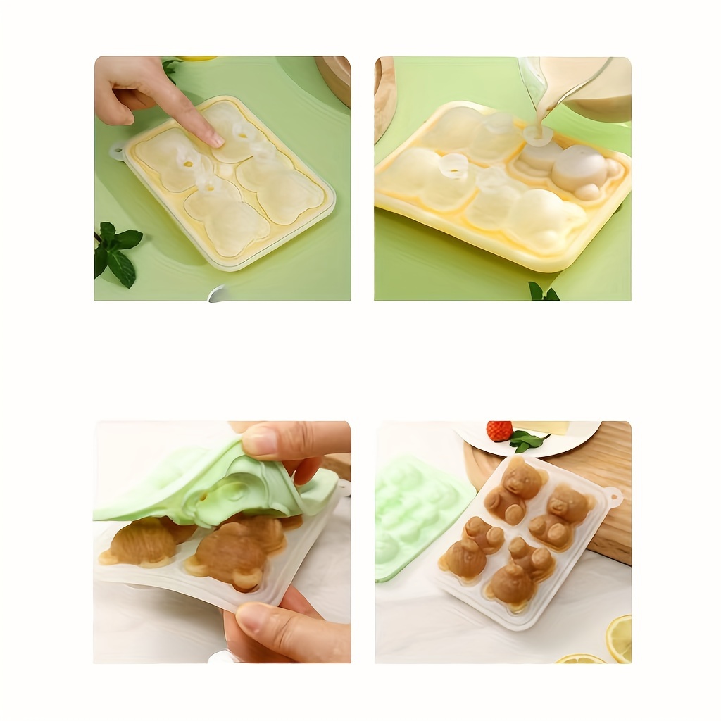 bear ice cube 4 grids ice mold for home details 5