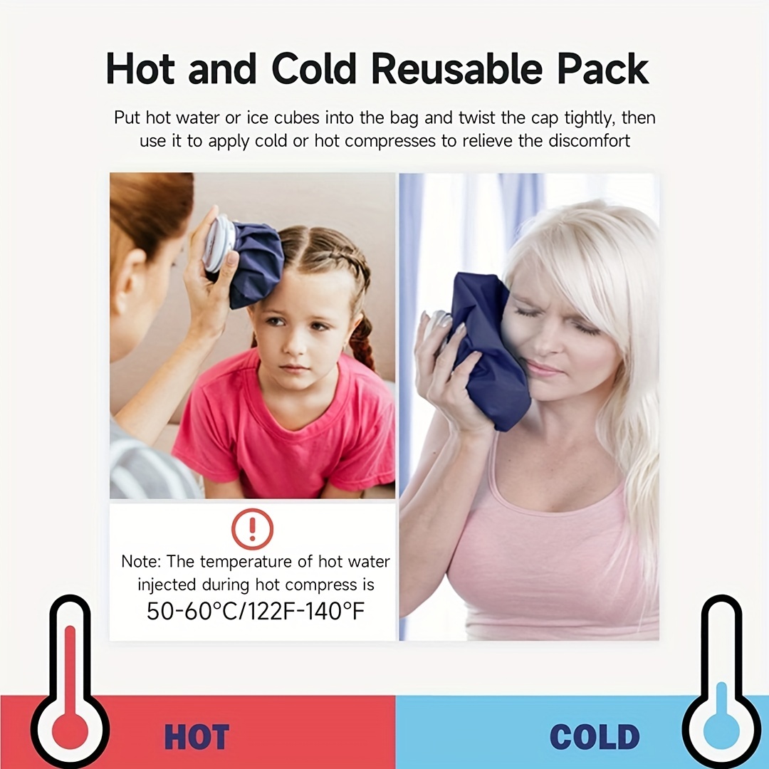 1pc ice pack for injuries hot cold therapy teeth pain cold pack headaches cold ice bag menstrual pain hot water bag backs fast release reusable ice bag details 5