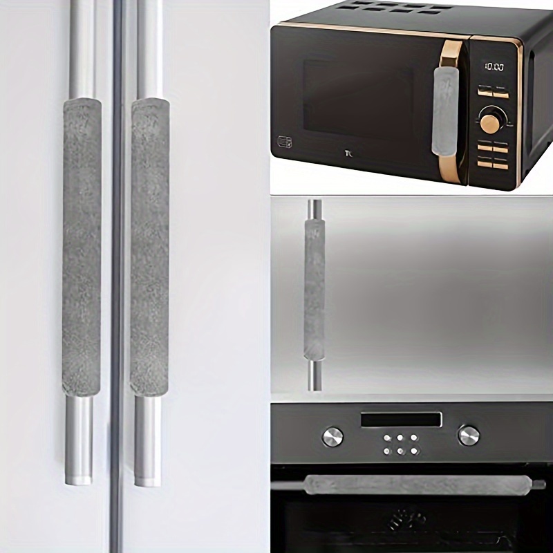 2pc Double Door Refrigerator Handle Cover Oven Microwave Handle Cover Non-slip And Oil-proof Kitchen Sliding Door Handle Protective Cover details 4