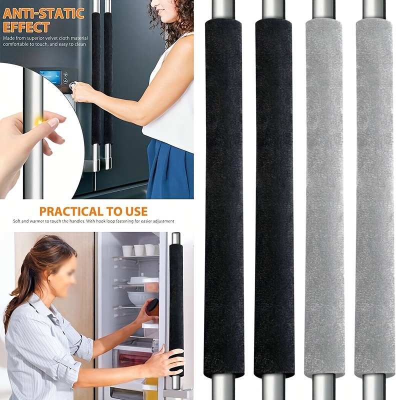 2pc Double Door Refrigerator Handle Cover Oven Microwave Handle Cover Non-slip And Oil-proof Kitchen Sliding Door Handle Protective Cover details 6