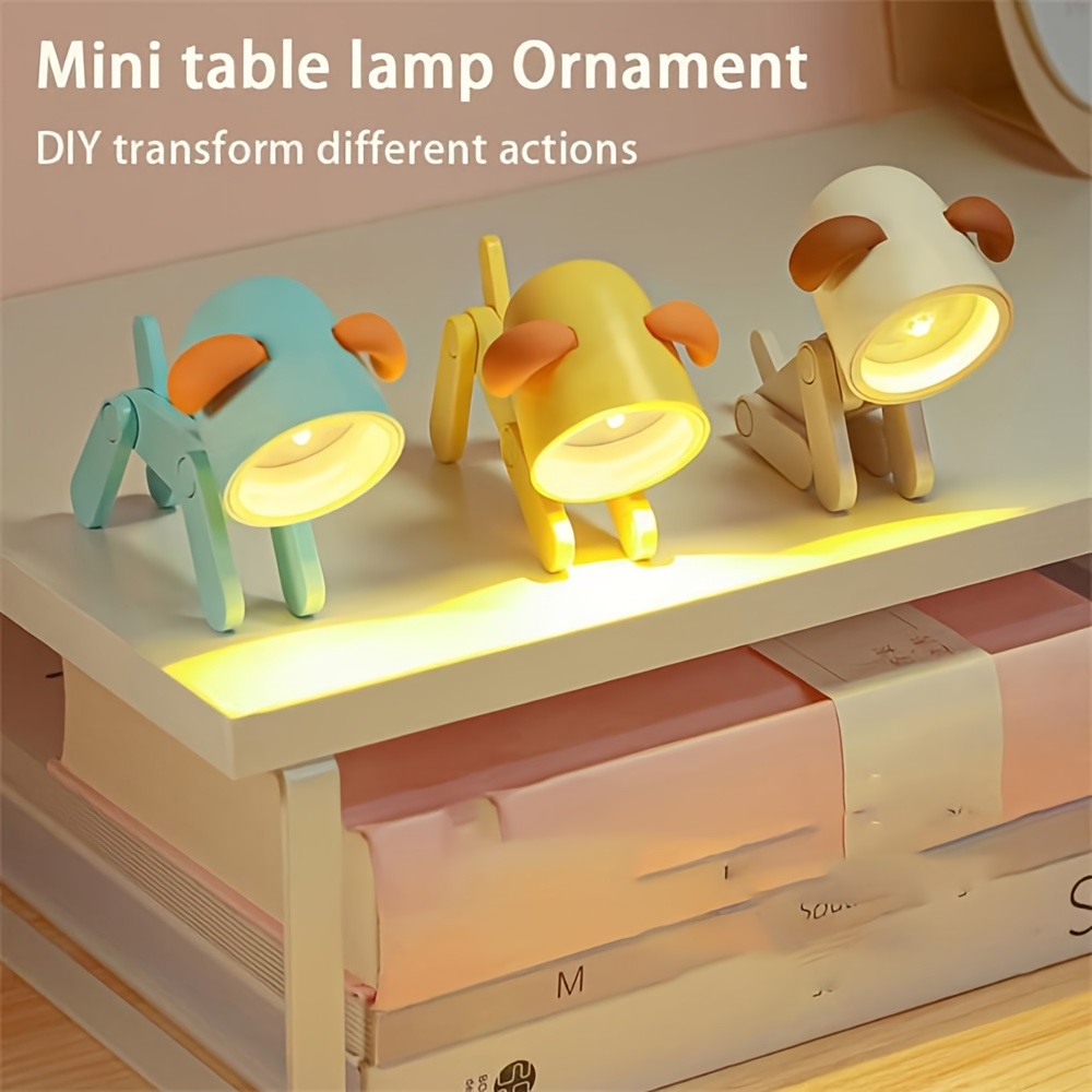 3 button batteries powered mini cute pink animal pet dog deer designer led night light table lamp kids toys valentines day gift details 4