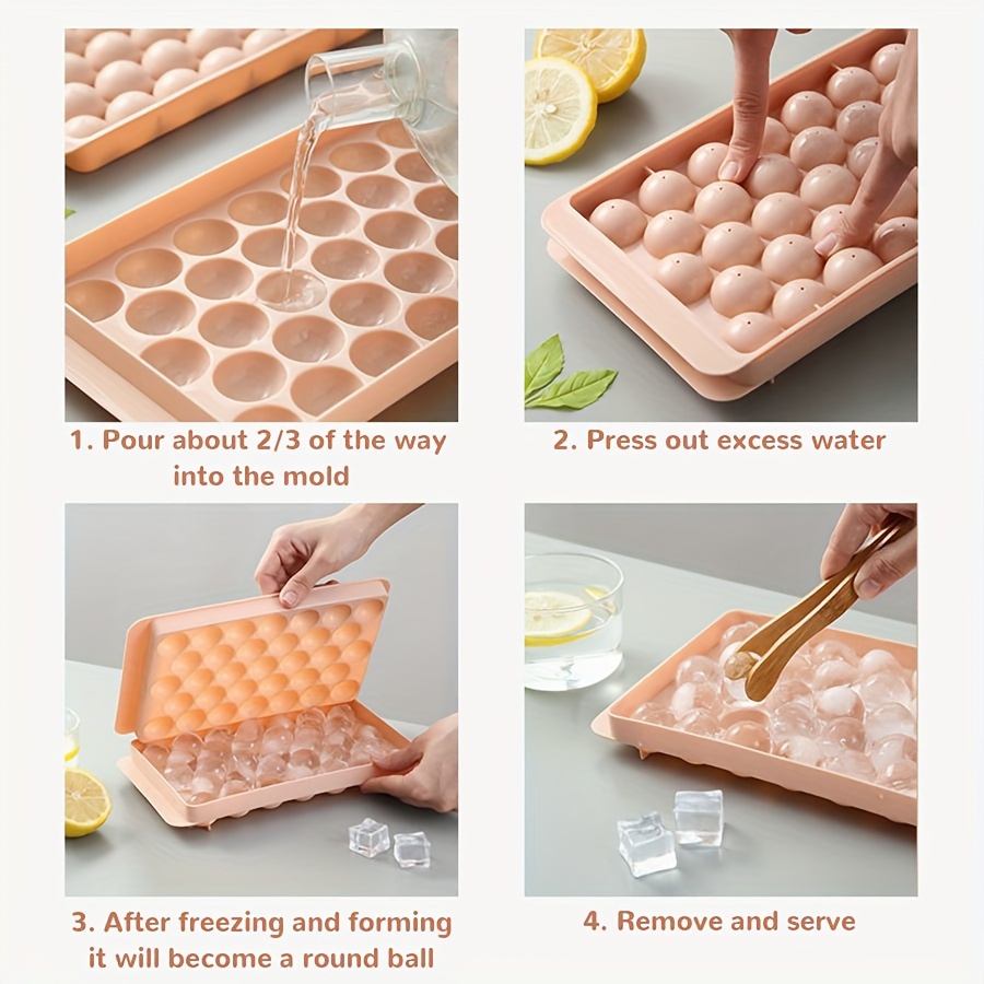 plastic material ice cube mold ice making molds frozen ice molds can make 33 ice balls at a time diy ice cold for drinks suitable for bars home details 6