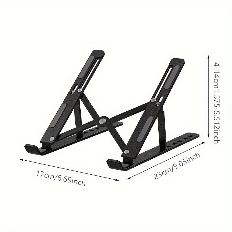aluminium alloy dual cooling gaming laptop cooling pad 6 angle adjustable folding laptop stand for laptop details 2