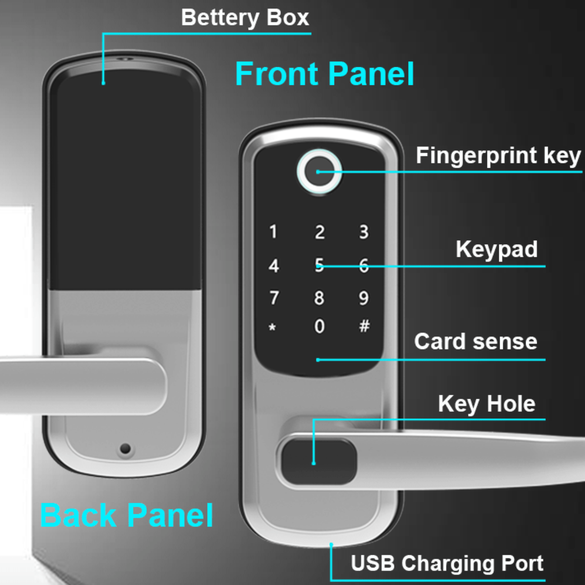 storage memory function safely keyless entry door lock keypad door lock keyless door lock fingerprint door lock biometric door lock keypad entry door lock passcode code door lock digital smart door lock smart lock details 0