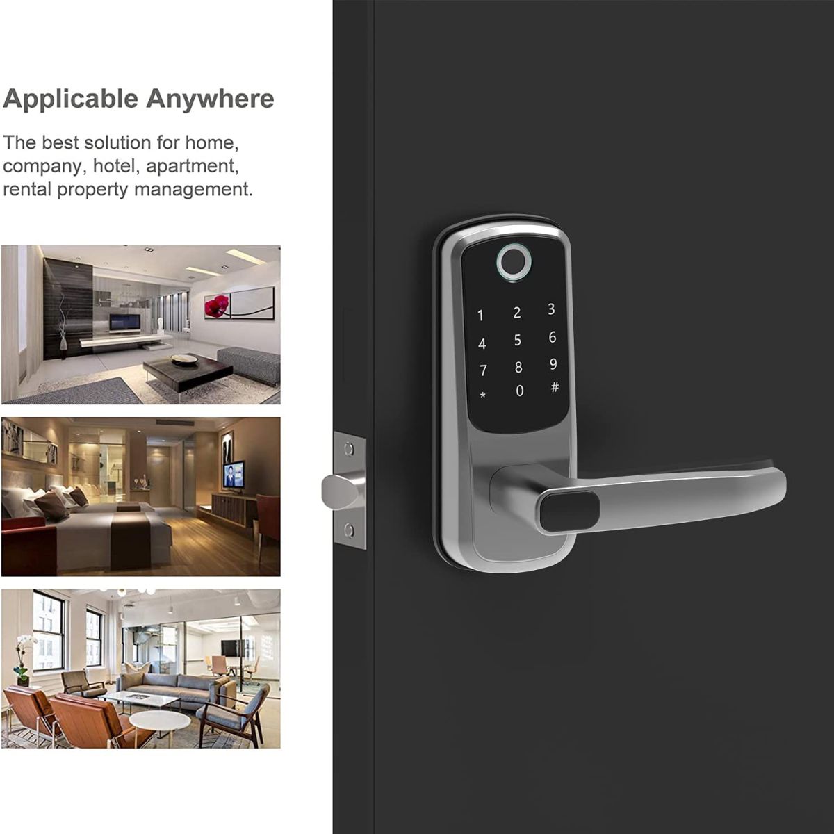 storage memory function safely keyless entry door lock keypad door lock keyless door lock fingerprint door lock biometric door lock keypad entry door lock passcode code door lock digital smart door lock smart lock details 4