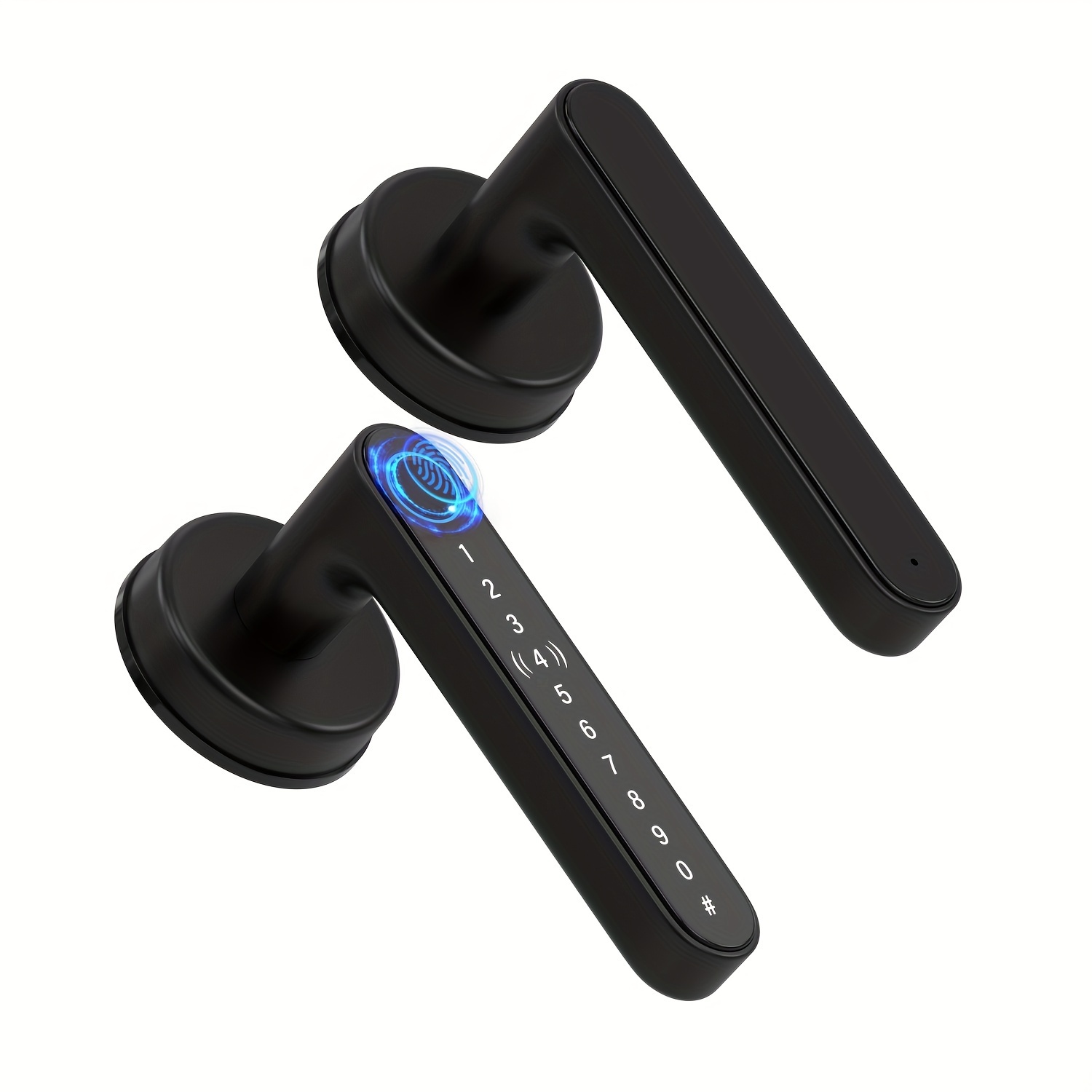 Smart Fingerprint Door Lock Waterproof Door Lock Fingerprint/Code/Key Card/Key 4-1 Unlock Way Gift For Birthday/Easter/President s Day(AA Battery Included) details 0