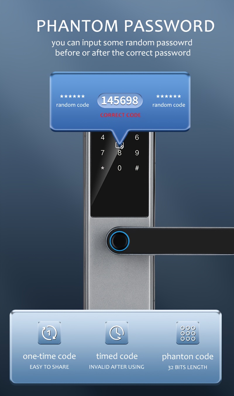 lock fingerprint smart door lock wireless biometric digital electric hotel door lock for home hotel office airbnb details 2