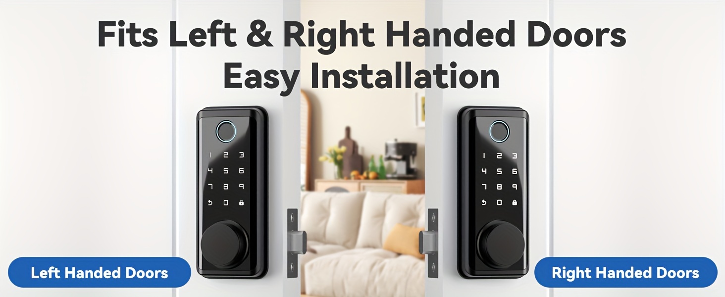 BULIST Smart Lock, Fingerprint Door Lock, Keyless Entry Door Lock, Touchscreen-Backlit Keypad Deadbolt - Tuya APP Full Control, Easy Installation and Programming - Black(Sales only in North America) details 9