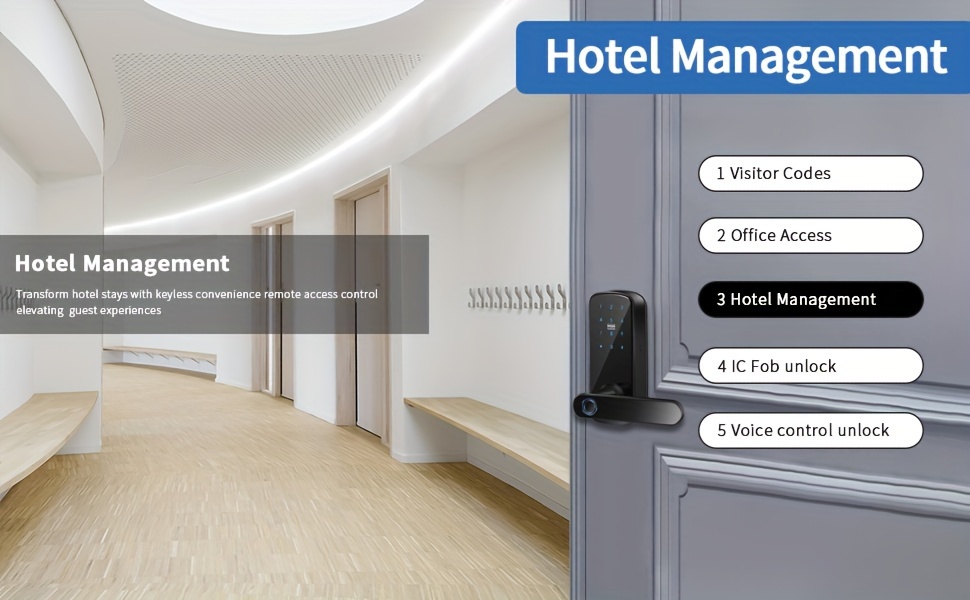 Keyless Entry Door Lock, Keypad Door Lock, Keyless Door Lock, Fingerprint Door Lock, Biometric Door Lock, Keypad Entry Door Lock, Passcode Code Door Lock, Digital Smart Door Lock (Smart Lock-Battery not included) details 2