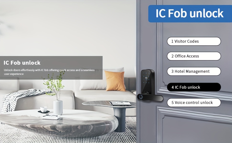 Keyless Entry Door Lock, Keypad Door Lock, Keyless Door Lock, Fingerprint Door Lock, Biometric Door Lock, Keypad Entry Door Lock, Passcode Code Door Lock, Digital Smart Door Lock (Smart Lock-Battery not included) details 3