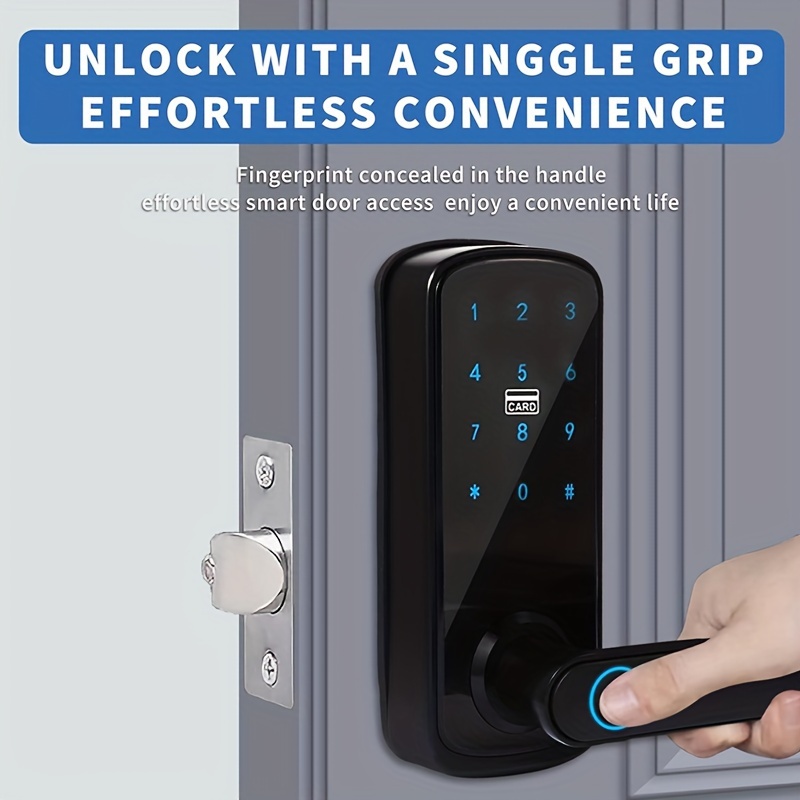 Keyless Entry Door Lock, Keypad Door Lock, Keyless Door Lock, Fingerprint Door Lock, Biometric Door Lock, Keypad Entry Door Lock, Passcode Code Door Lock, Digital Smart Door Lock (Smart Lock-Battery not included) details 5