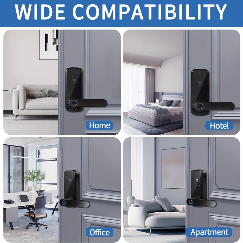 Keyless Entry Door Lock, Keypad Door Lock, Keyless Door Lock, Fingerprint Door Lock, Biometric Door Lock, Keypad Entry Door Lock, Passcode Code Door Lock, Digital Smart Door Lock (Smart Lock-Battery not included) details 10