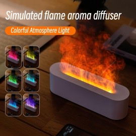 1pc 7 Colors USB Flame Aromatherapy Diffuser And Humidifier With Essential Oils