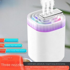 Silent Rhythm Humidifier, Home 101.44oz Large Capacity Three Spout Heavy Fog Mute Office Bedroom Humidifier