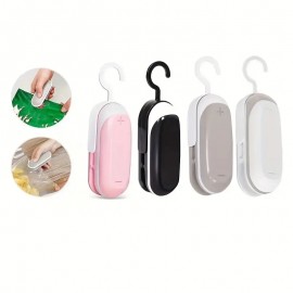 1pc Portable Mini Food Sealer - 2 in 1 Heat Sealer and Bag Sealing Machine for Kitchen - Vacuum Sealer for Handheld Packaging - Battery-Free