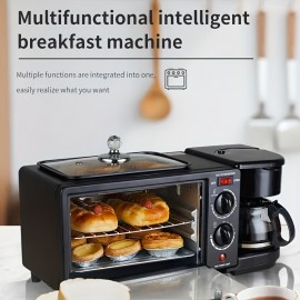 EU plug 3-in-1 Breakfast Maker Home Mini Electric Oven Bread Maker Multifunctional Toaster Sandwich Maker Mini Oven
