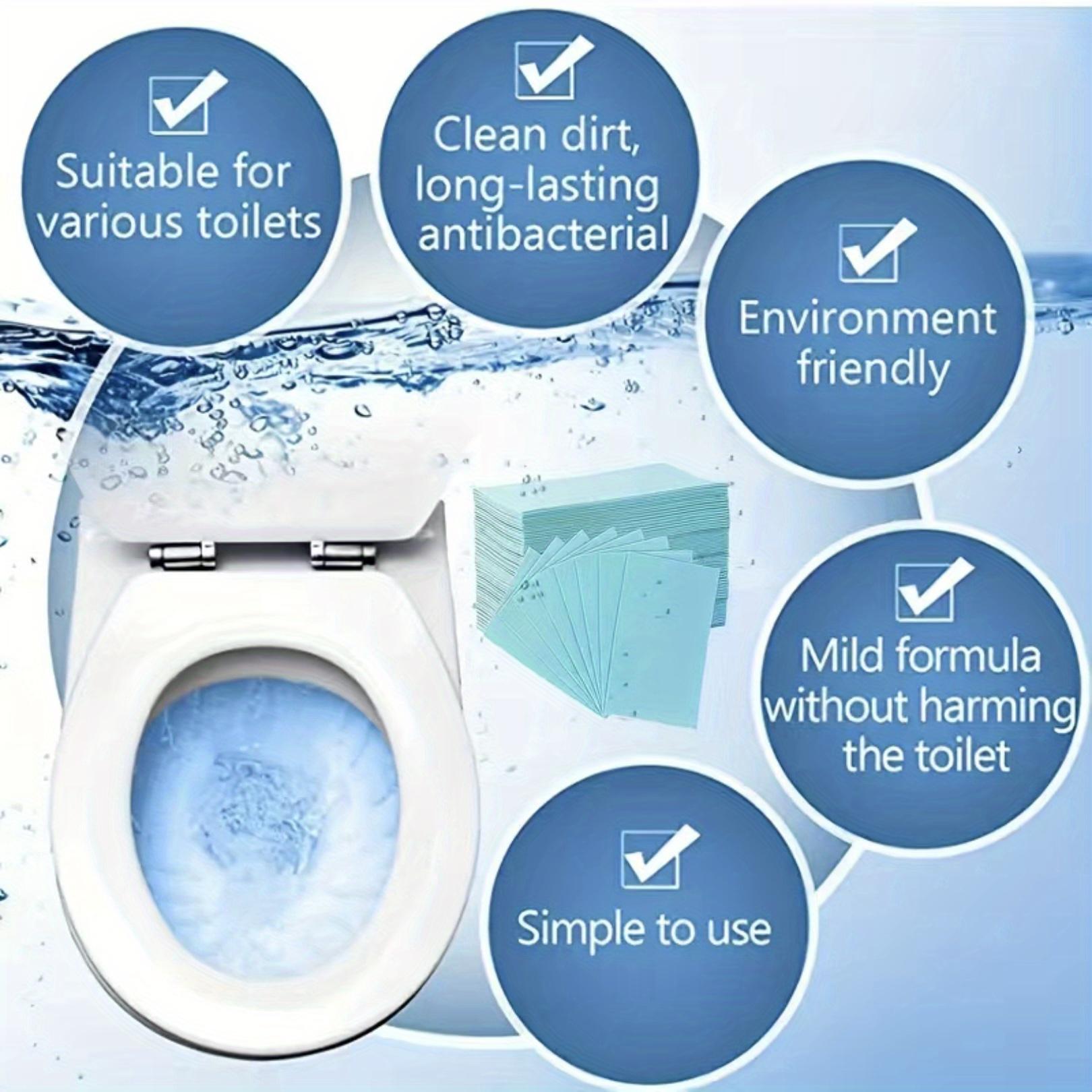 30 100pcs floor cleaning sheet toilet cleaning tablets mopping floor wood floor tile toilet cleaner toilet bowl stain removal details 6