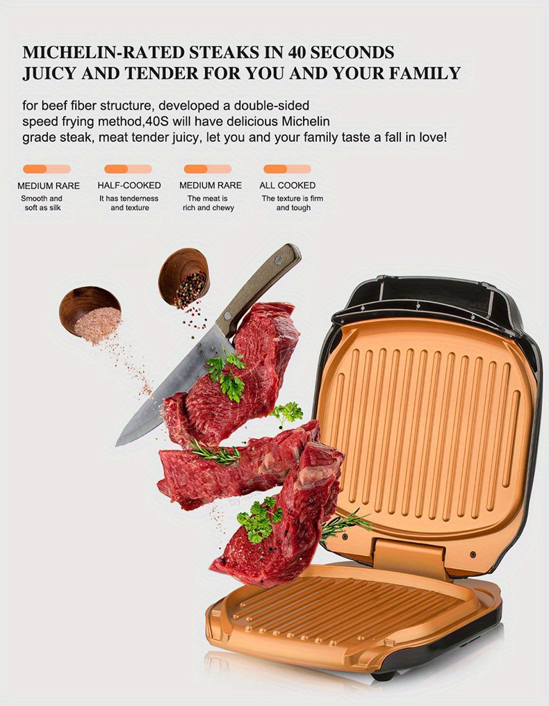 plug panini press, us plug panini press 900w sandwich maker electric indoor grill upright storage nonstick easy clean grids stainless steel handle easy cleanupwith dishwasher safe drip tray nonstick plates and includedspatula scraper tool details 4